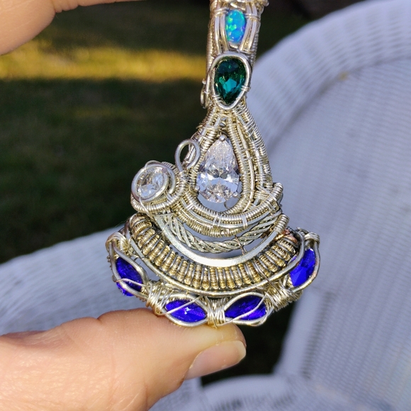 Wire wrapped Cubic Zirconia - Picture 6 of 11